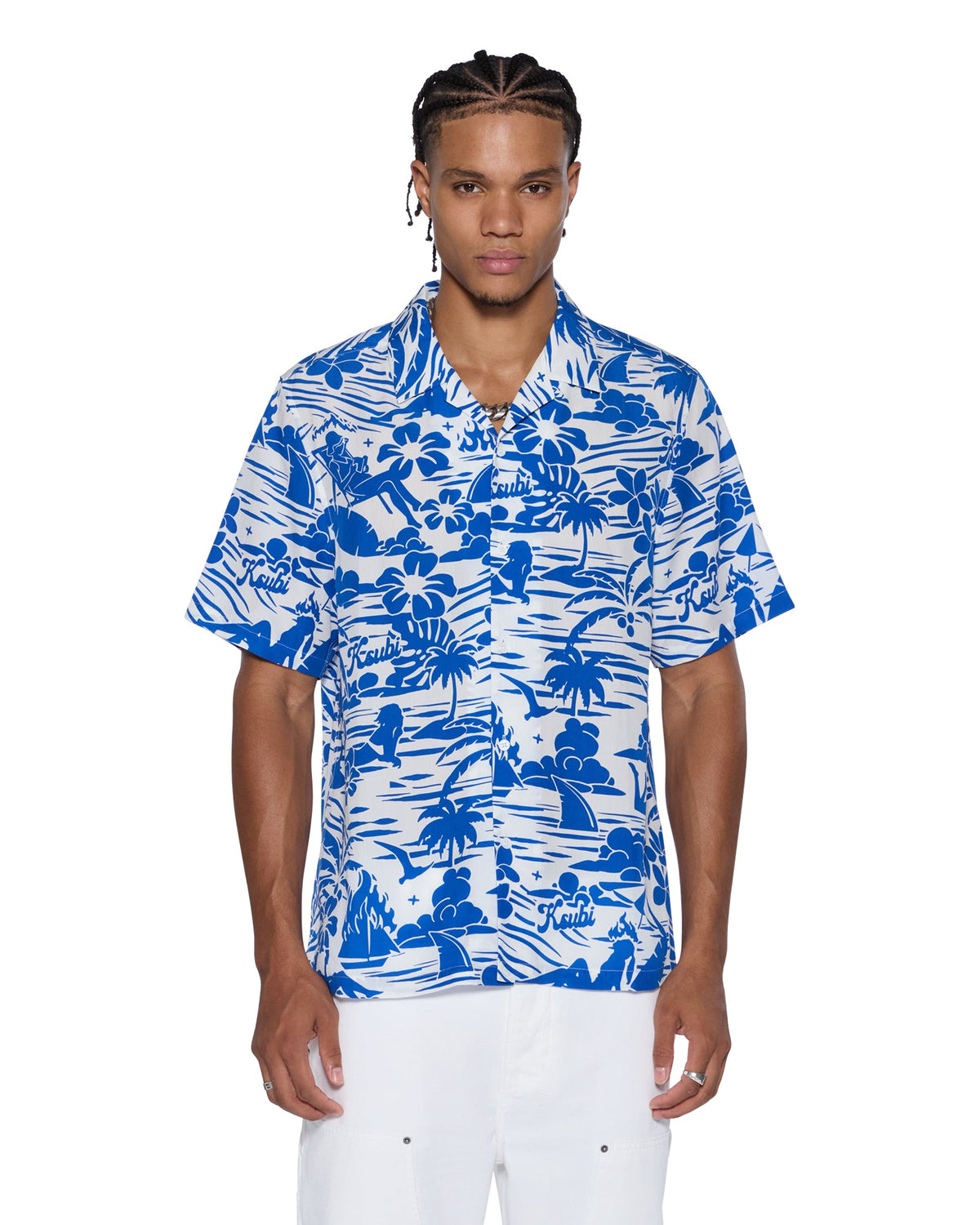 Mens Lagoon Ss Resort Shirt Blue Shirts