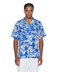 Mens Lagoon Ss Resort Shirt Blue Shirts