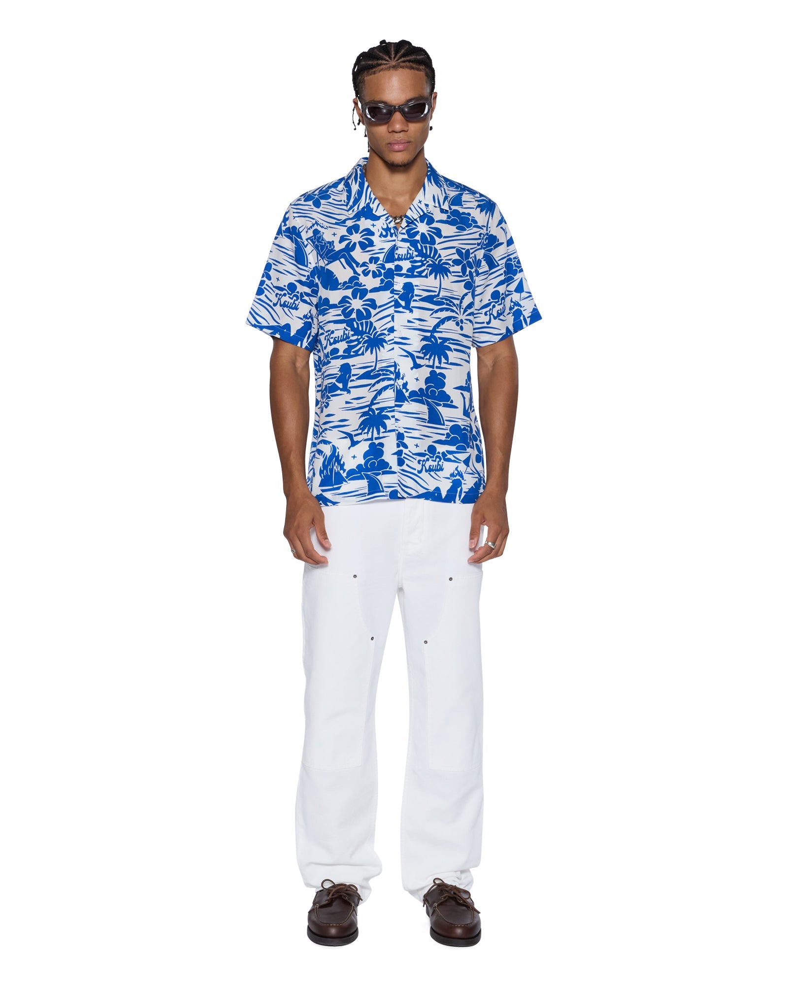 Mens Lagoon Ss Resort Shirt Blue Shirts