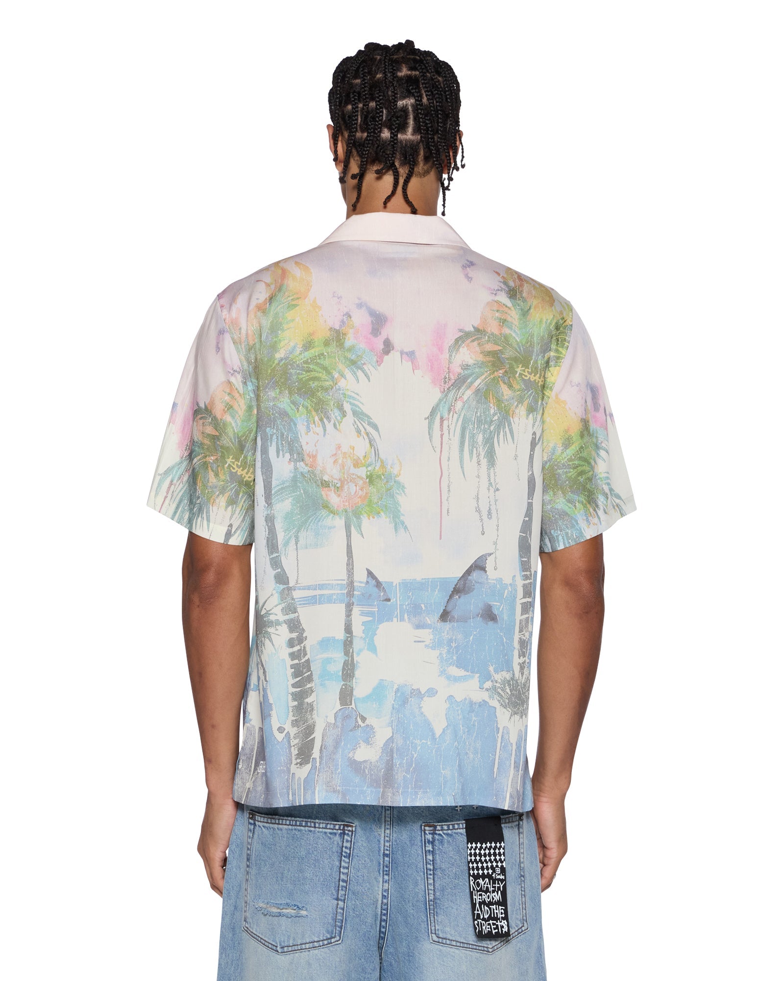 Mens Poolside Ss Resort Shirt Multi Shirts