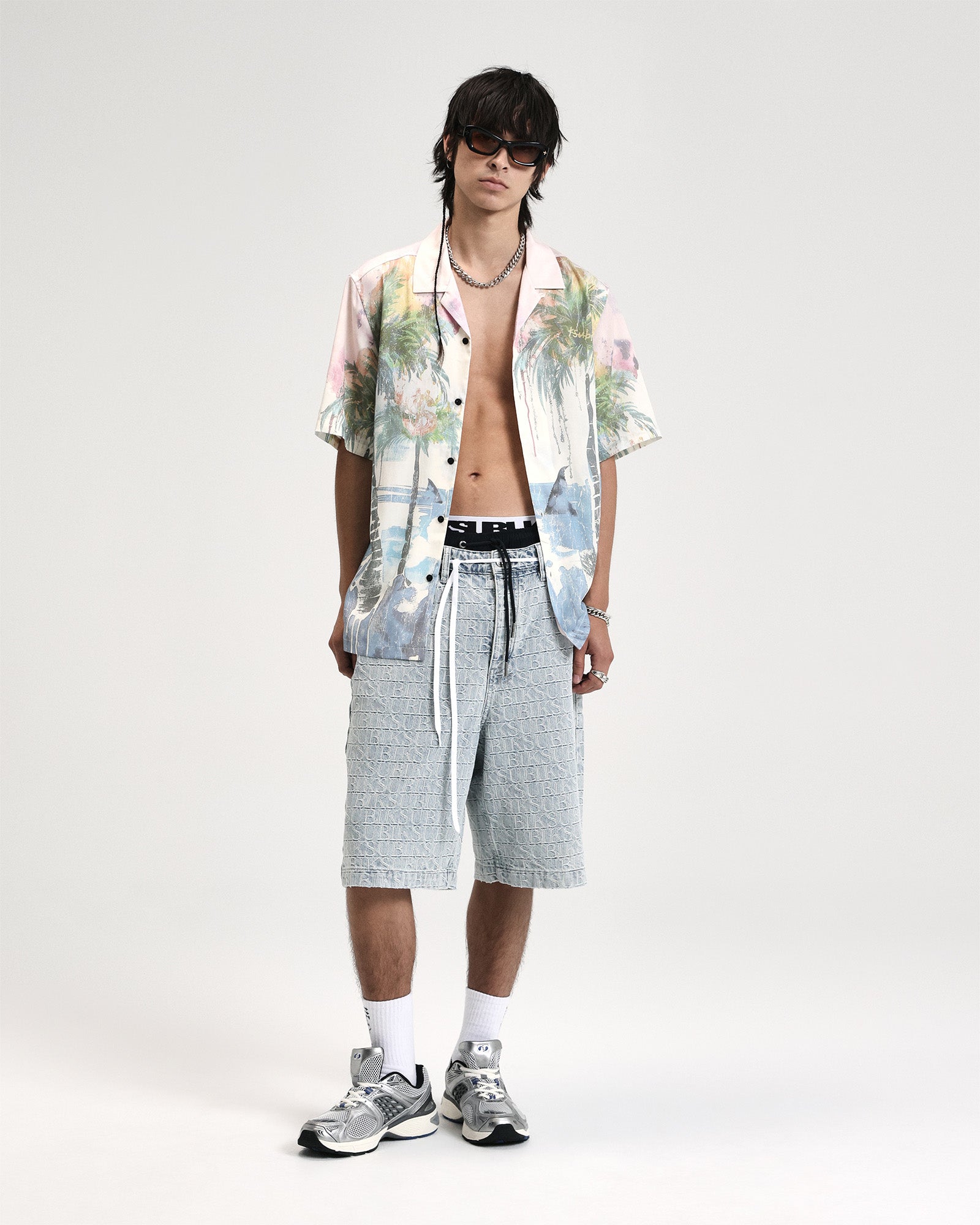 Mens Poolside Ss Resort Shirt Multi Shirts