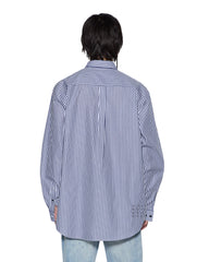 Mens Ksignature Ls Shirt White Stripe Shirts