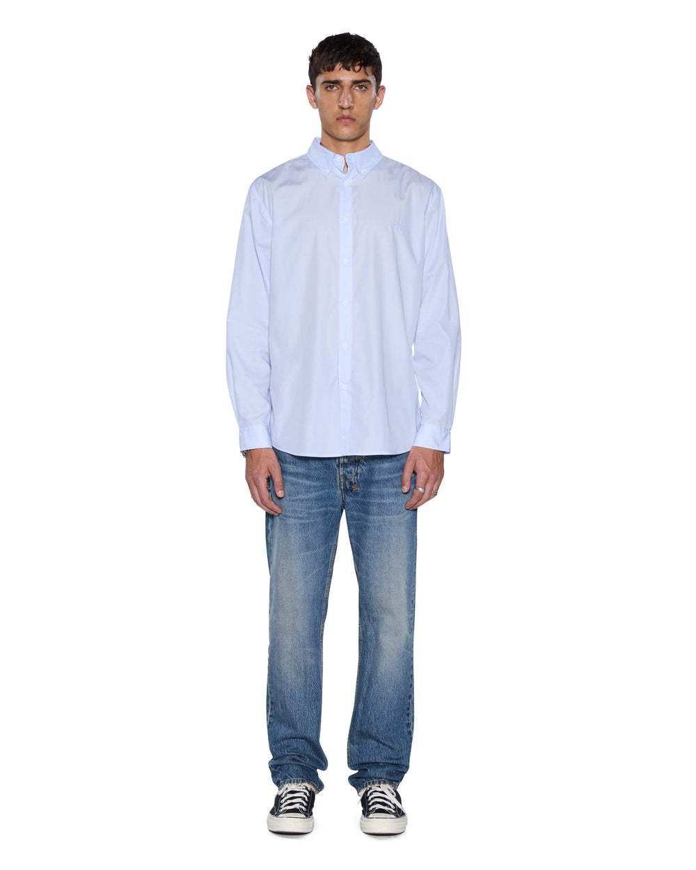 Mens Kade Ls Shirt Pin Blue Shirts