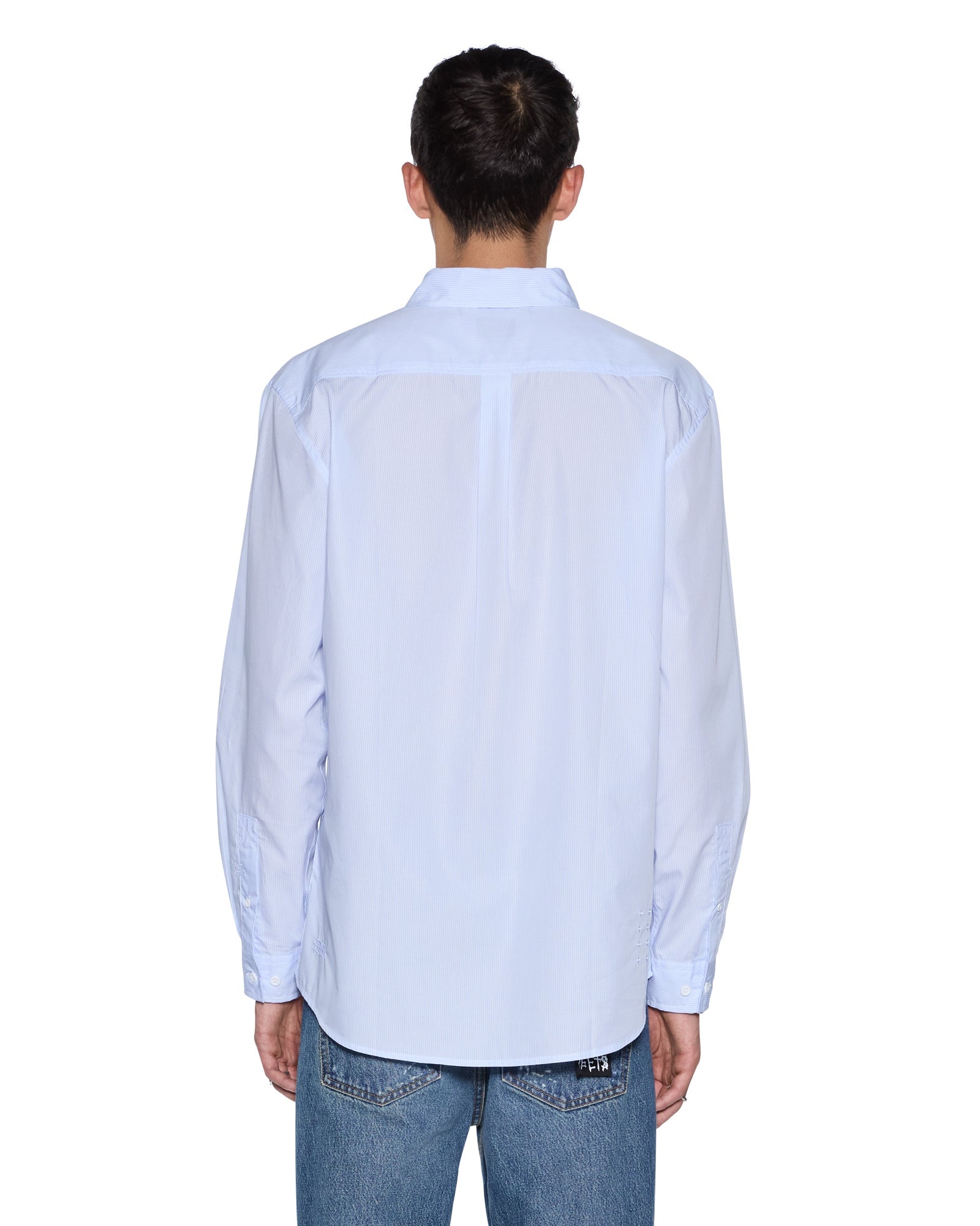 Mens Kade Ls Shirt Pin Blue Shirts
