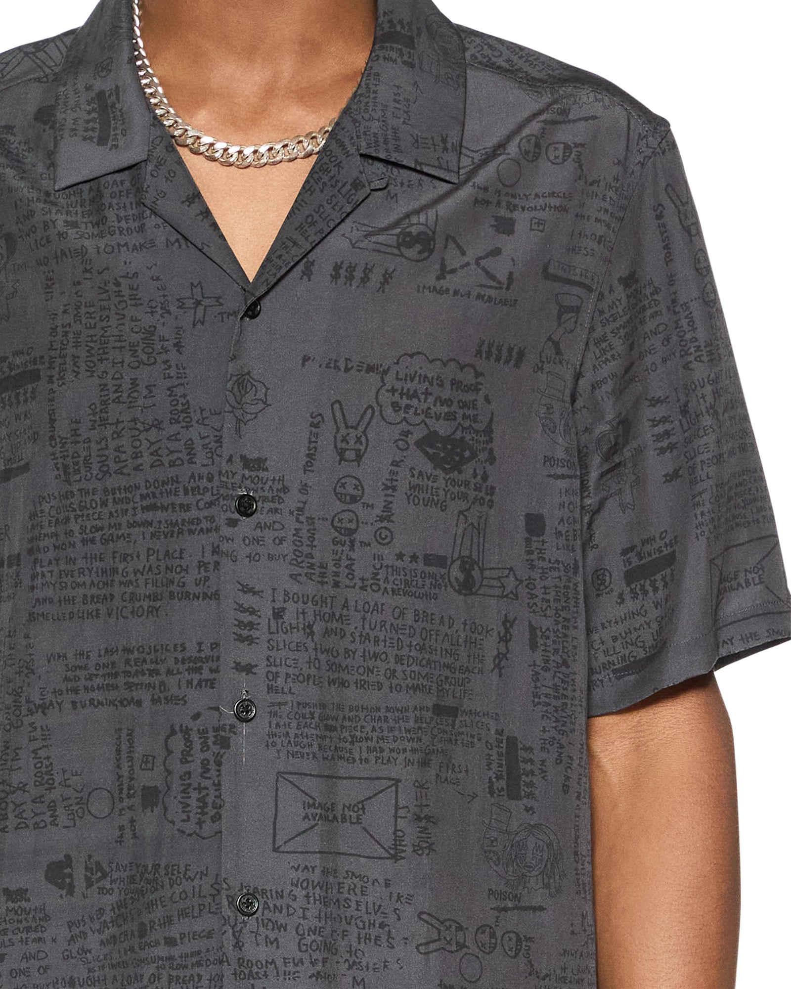 Verses Black Short Sleeve Resort Shirt