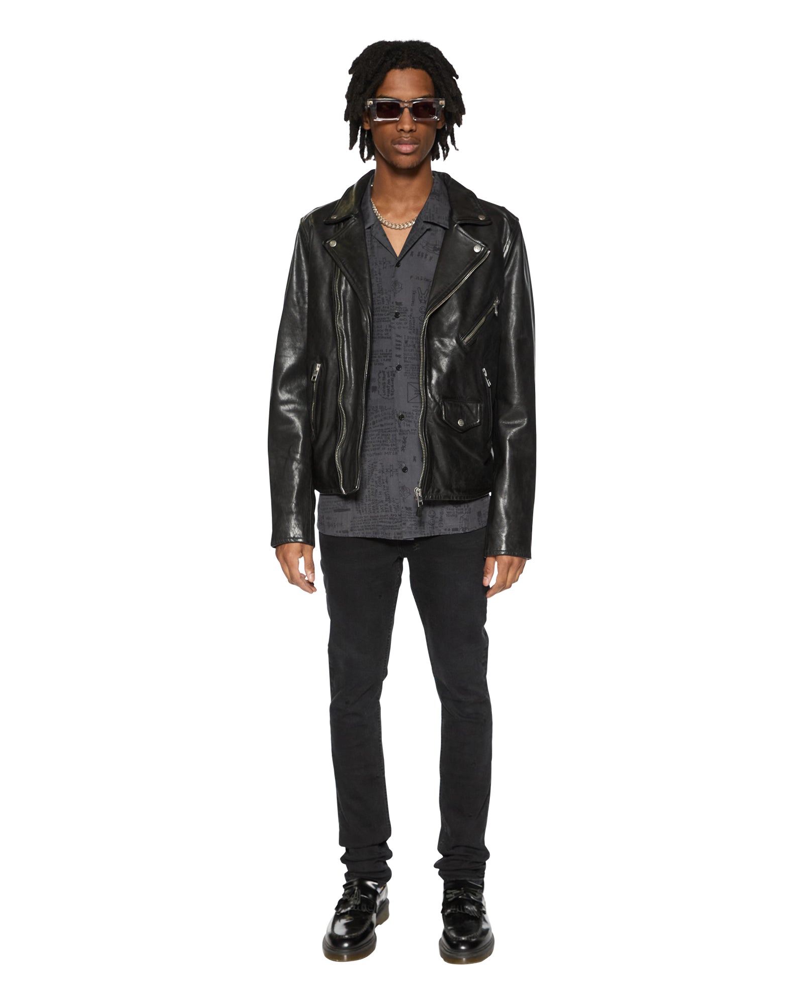 Verses Black Short Sleeve Resort Shirt