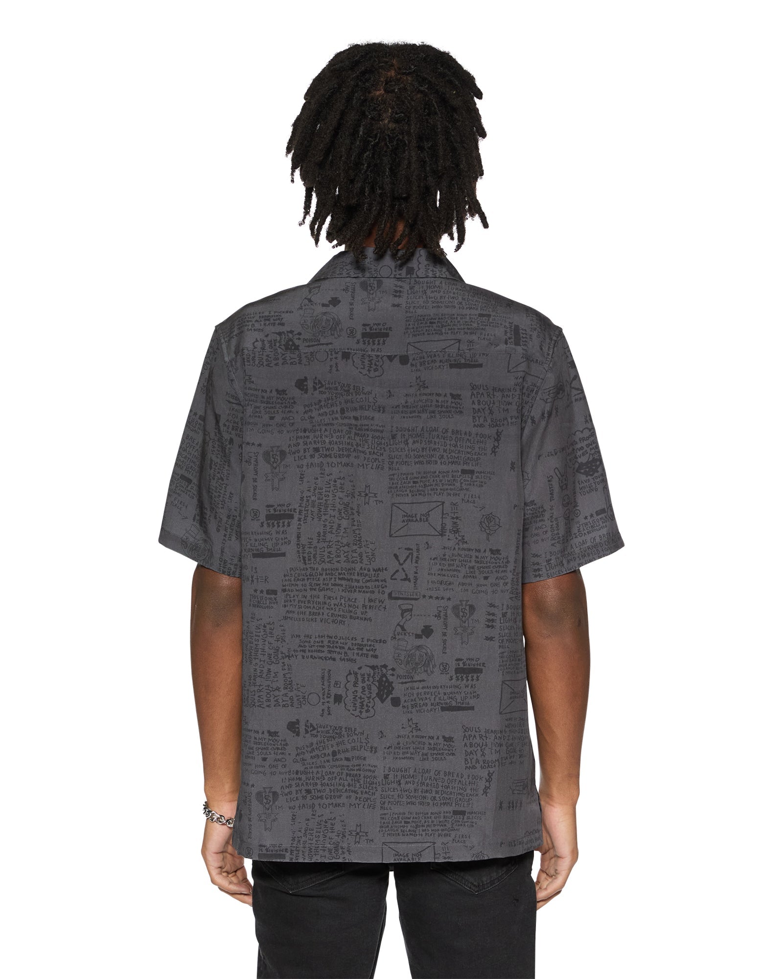 Verses Black Short Sleeve Resort Shirt