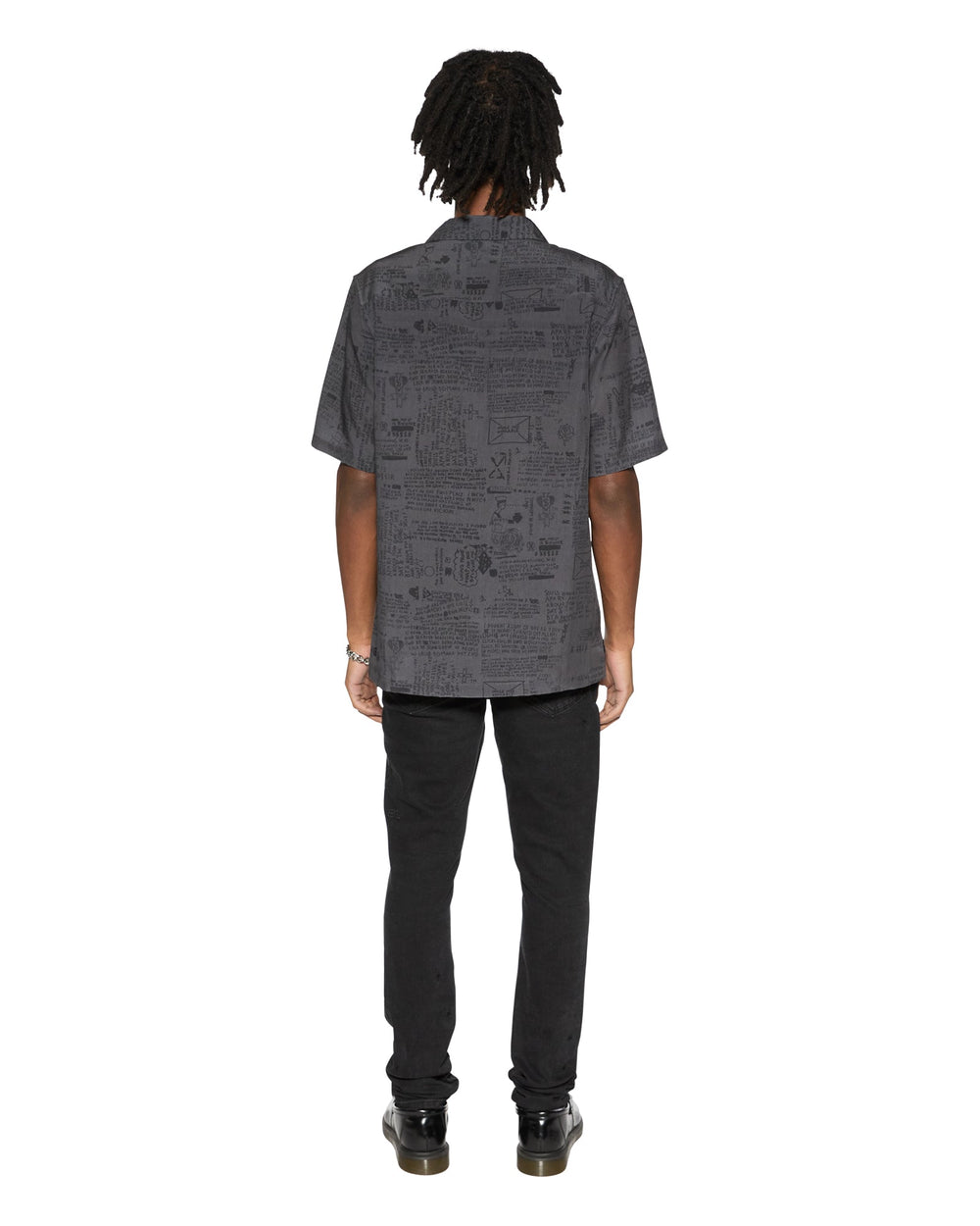 Verses Black Short Sleeve Resort Shirt
