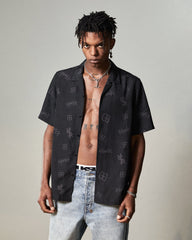 Kash Box Resort Short Sleeve Mens Shirt - Coal Grey