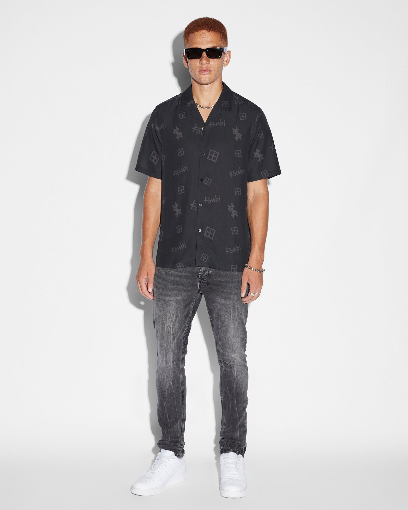 Kash Box Resort Short Sleeve Mens Shirt - Coal Grey