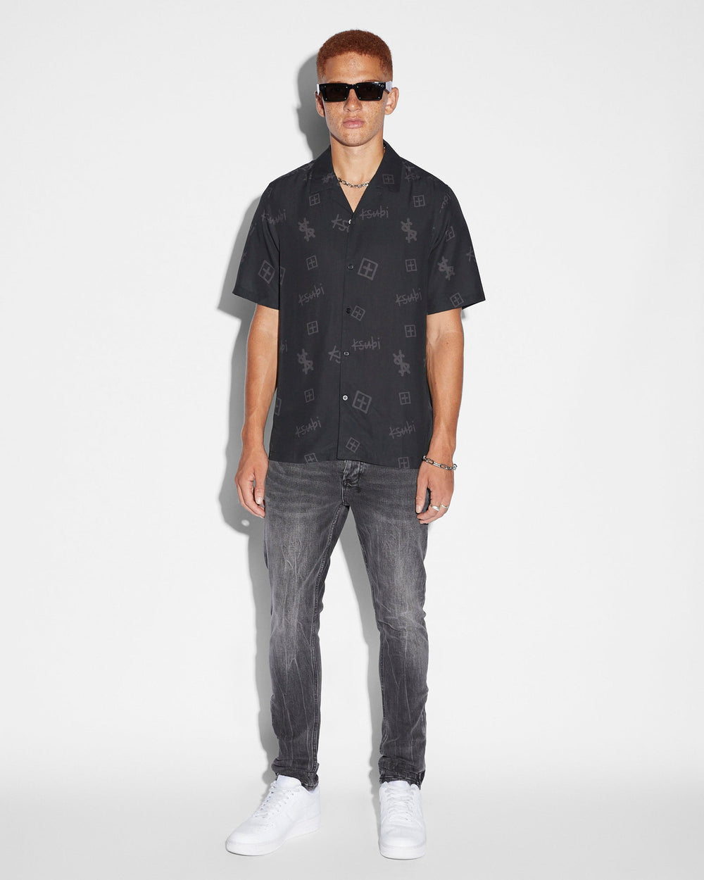 Kash Box Resort Short Sleeve Mens Shirt - Coal Grey