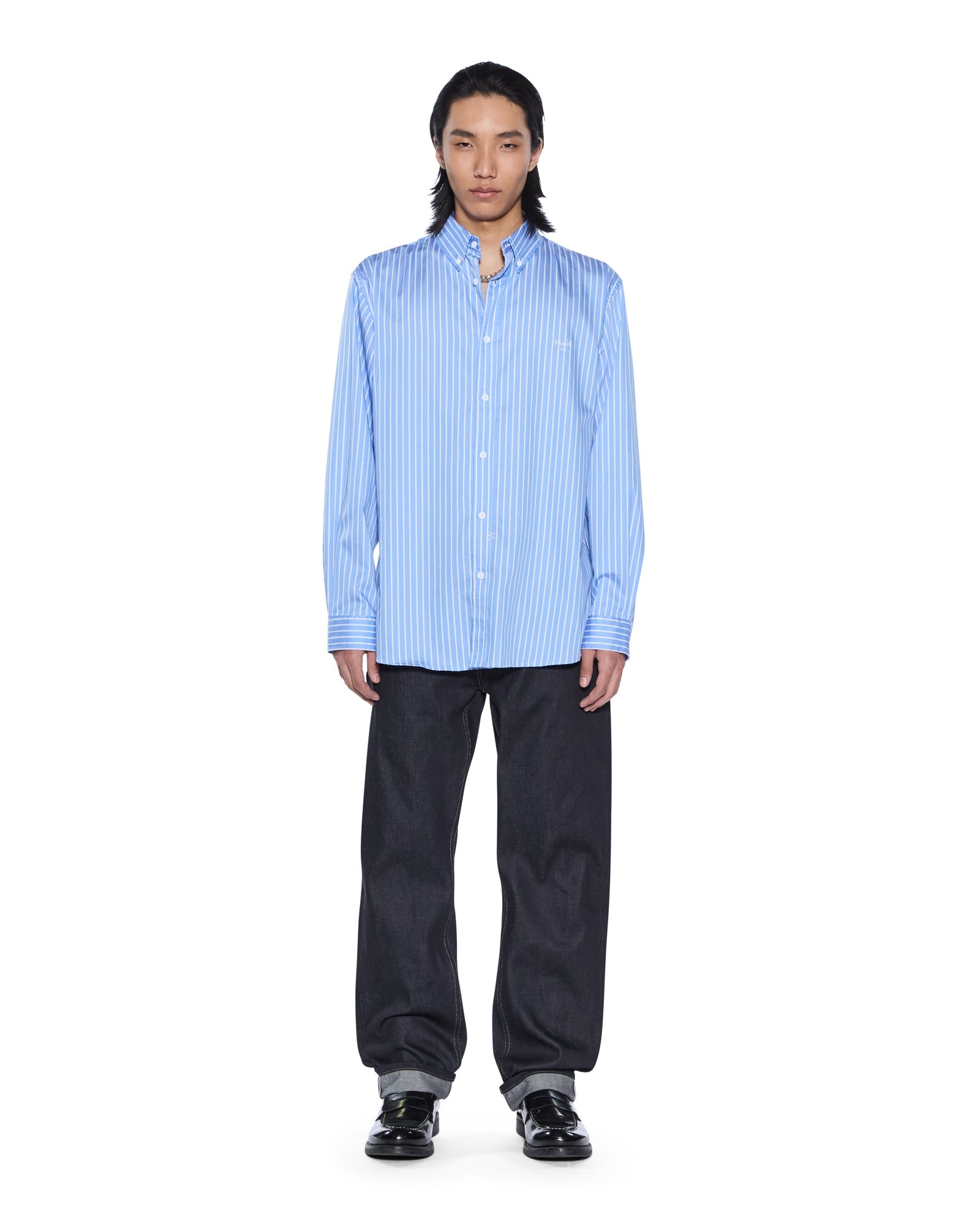 Mens Kade Ls Shirt Blue Shirts