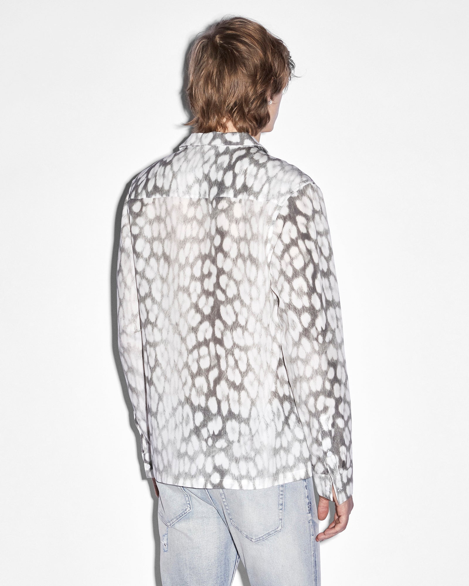 Leo Portal Resort Long Sleeve Button Up Shirt - Grey