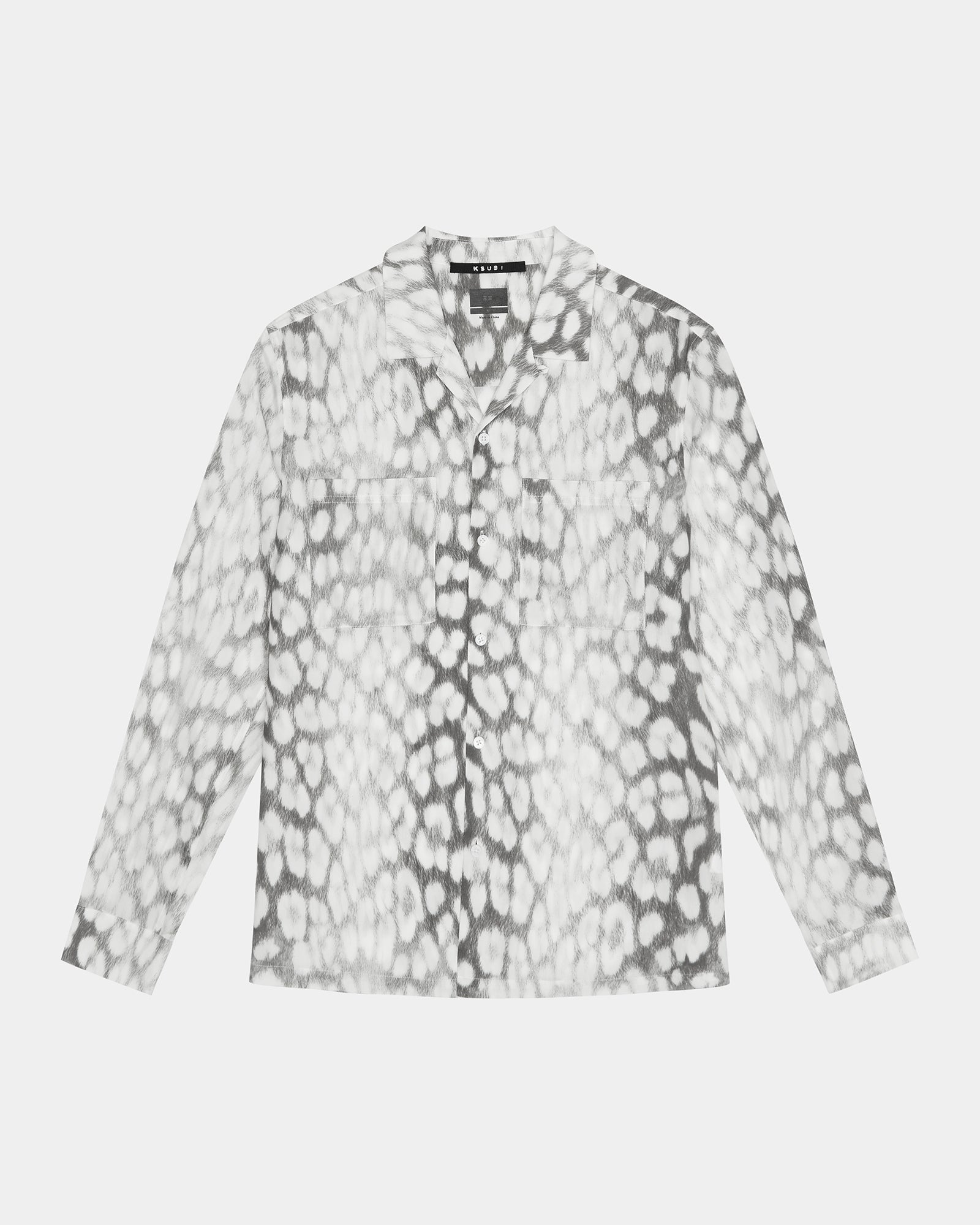 Leo Portal Resort Long Sleeve Button Up Shirt - Grey