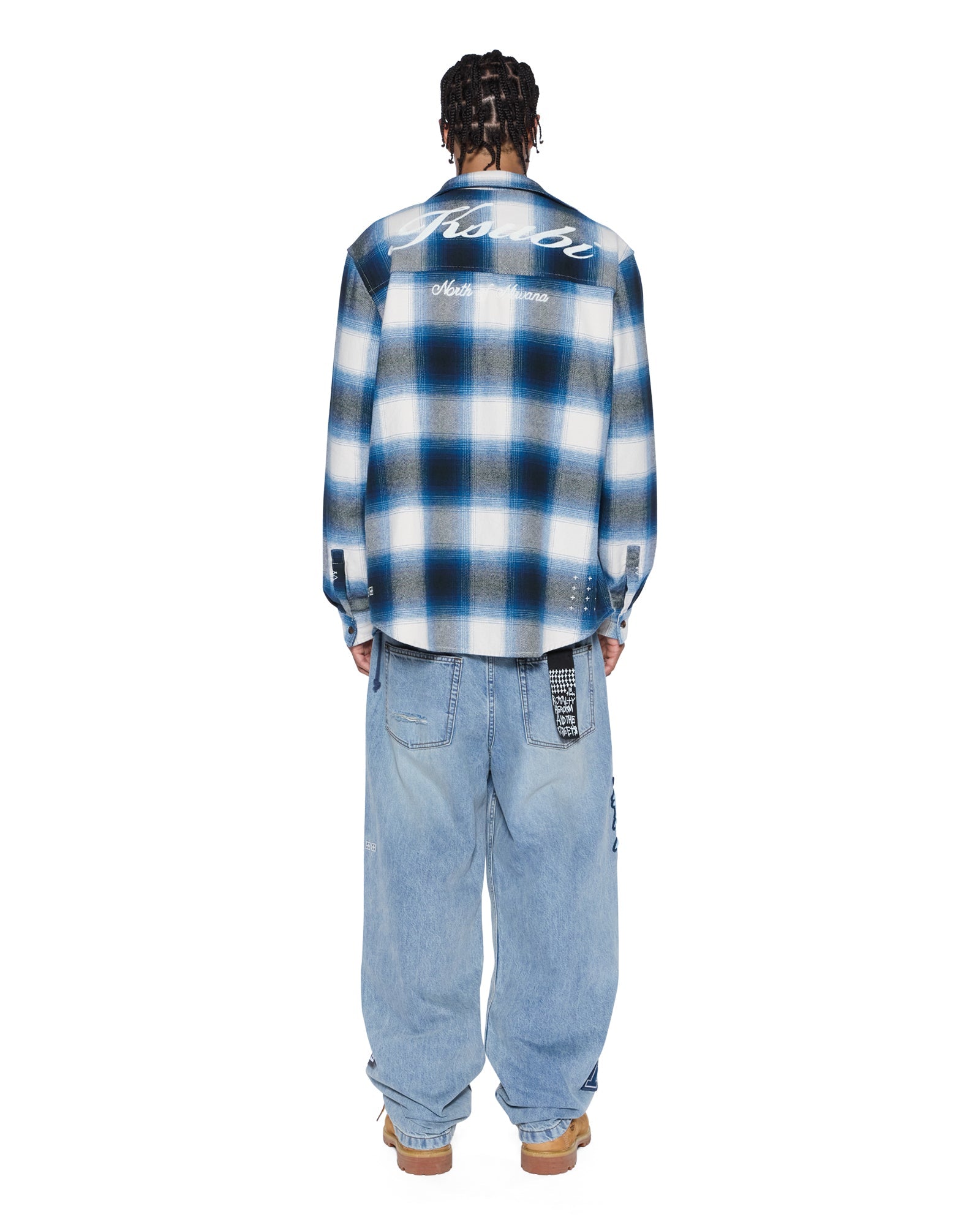 Mens Rosebowl Ls Shirt Salted Blue Shirts