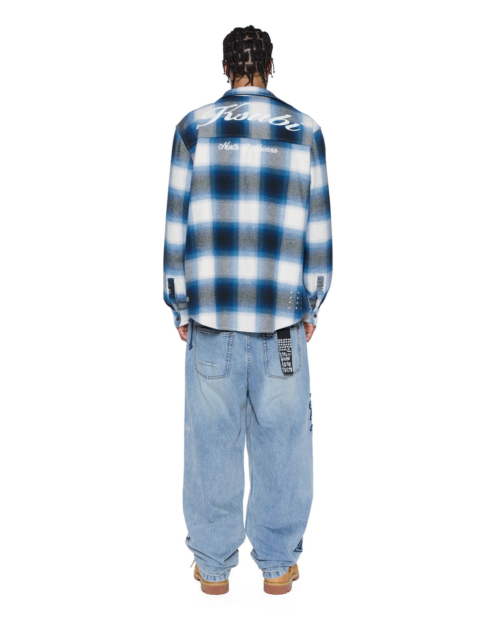 Mens Rosebowl Ls Shirt Salted Blue Shirts