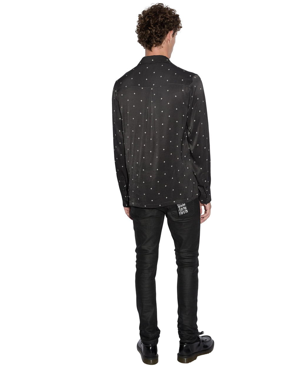 Polka Plus Long Sleeve Shirt - Black