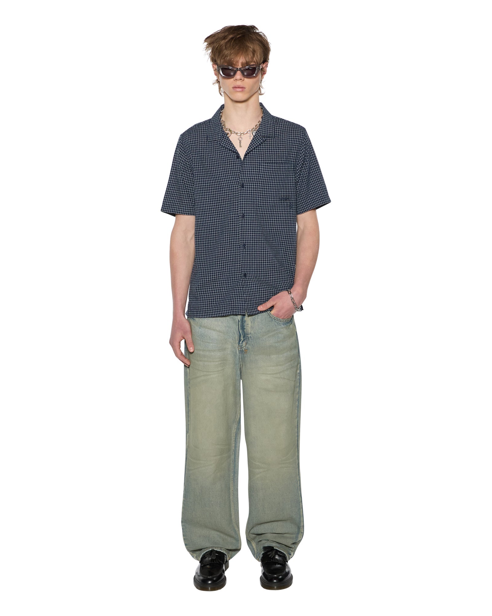 Mens 1999 Diner Ss Shirt Navy Shirts