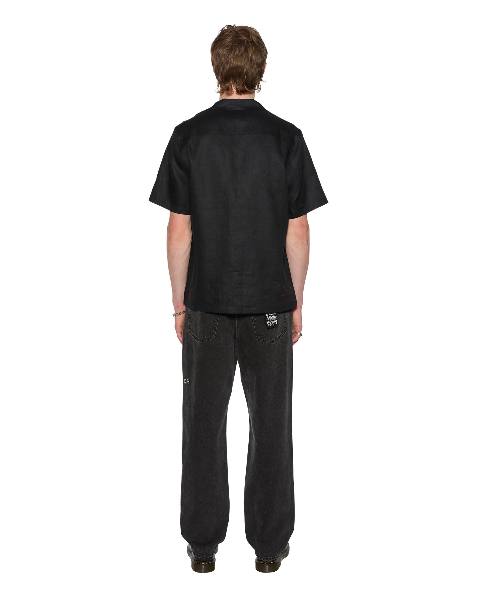 Mens Costa Resort Ss Shirt Black Shirts