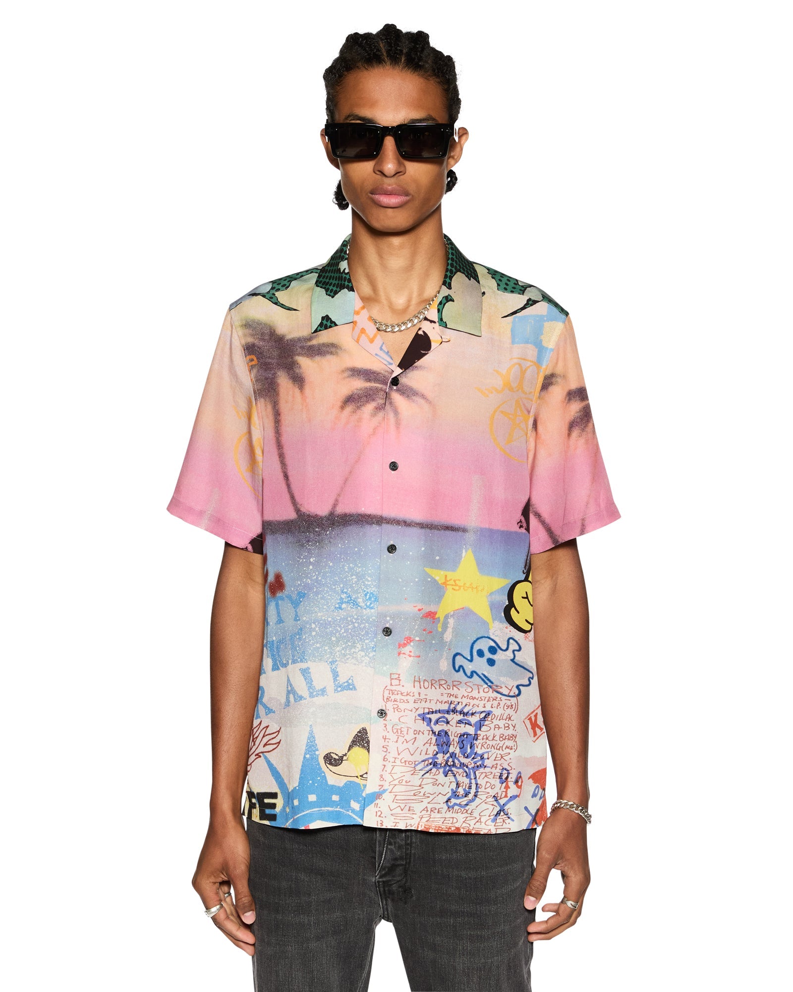 Vandals Resort Short Sleeve Shirt Multi Print