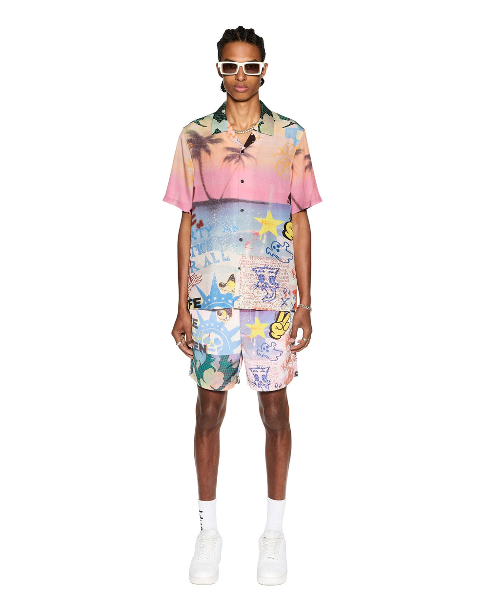 Vandals Resort Short Sleeve Shirt Multi Print