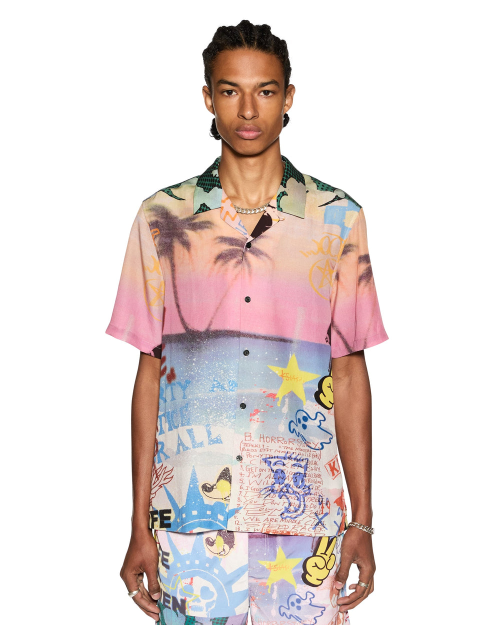 Vandals Resort Short Sleeve Shirt Multi Print