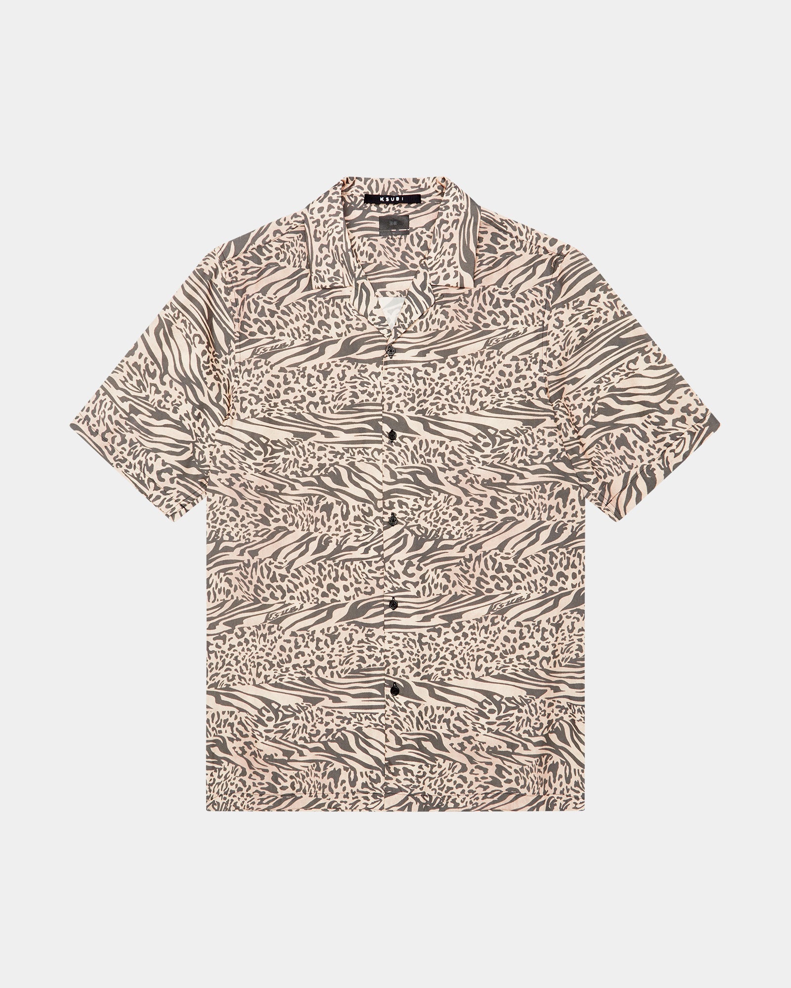 Confused Resort Short Sleeve Mens Shirt - Leopard Print