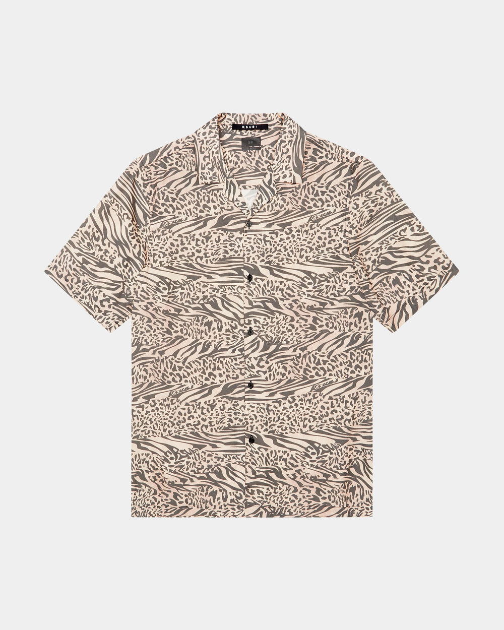 Confused Resort Short Sleeve Mens Shirt - Leopard Print