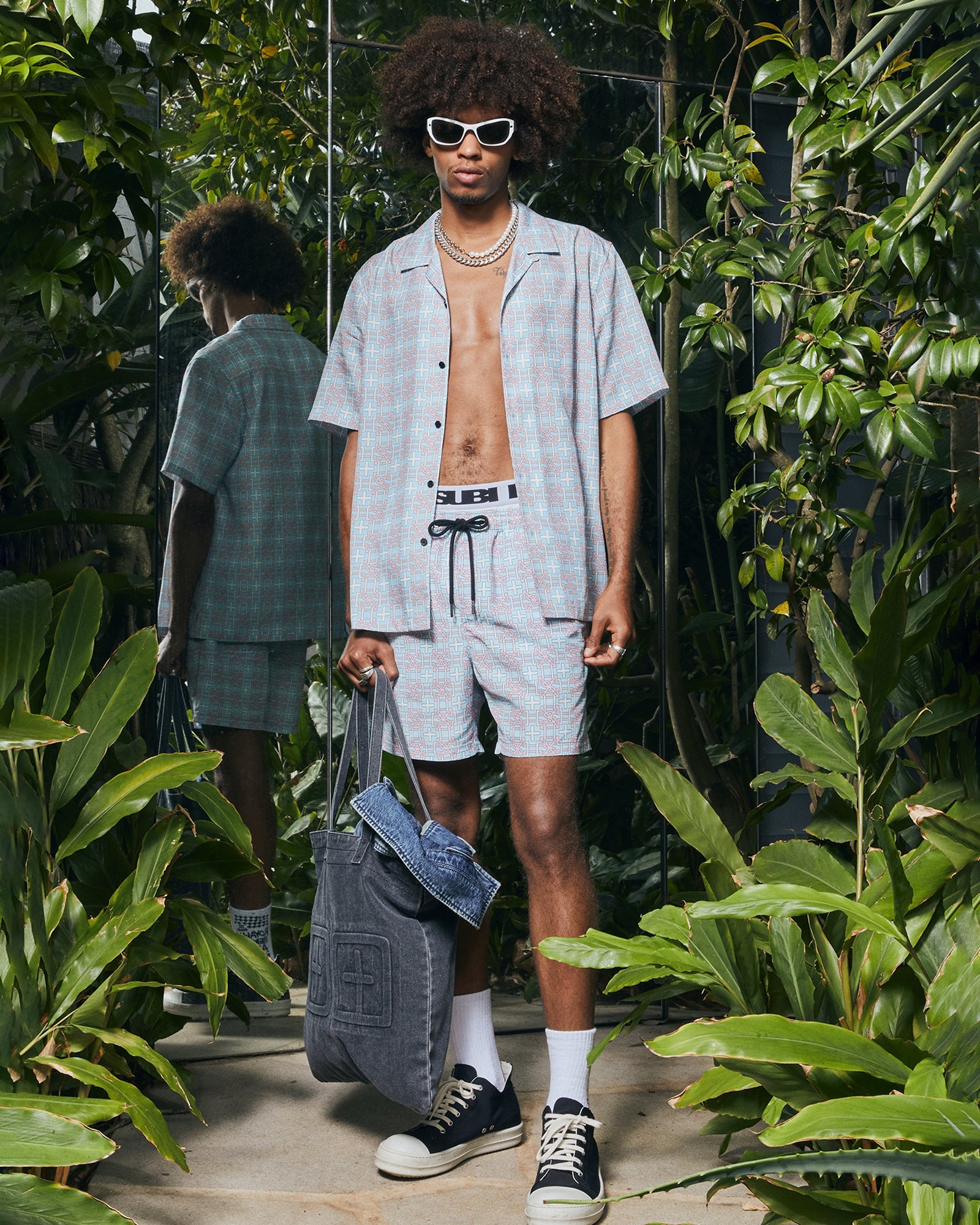 Plus Resort Short Sleeve Mens Shirt - Paradise Print