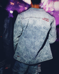 Quilted Long Sleeve Denim Shirt K9 - Stoned Blue