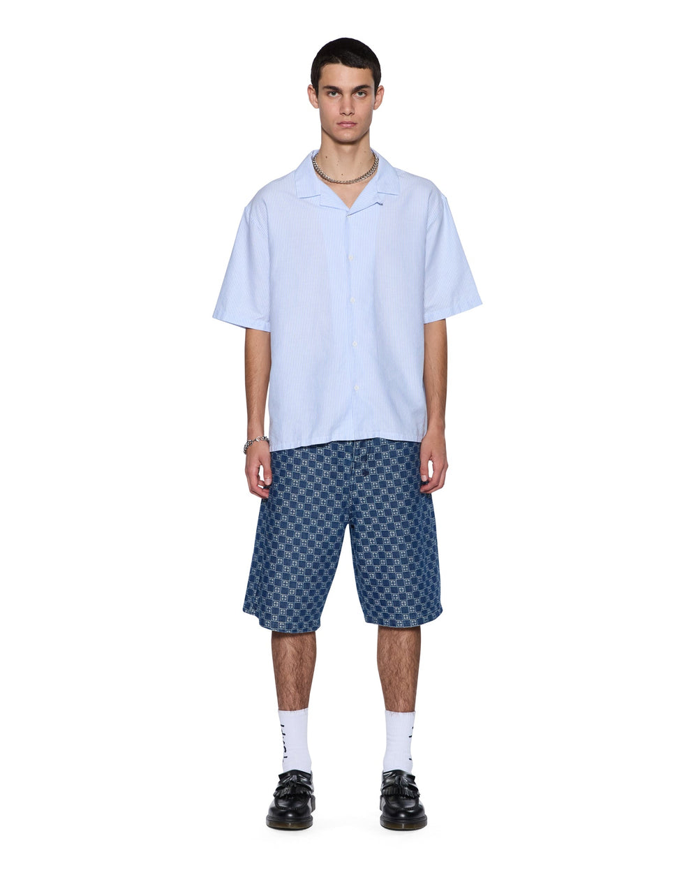 Mens Caring Diner Ss Shirt Tru Stripe Shirts