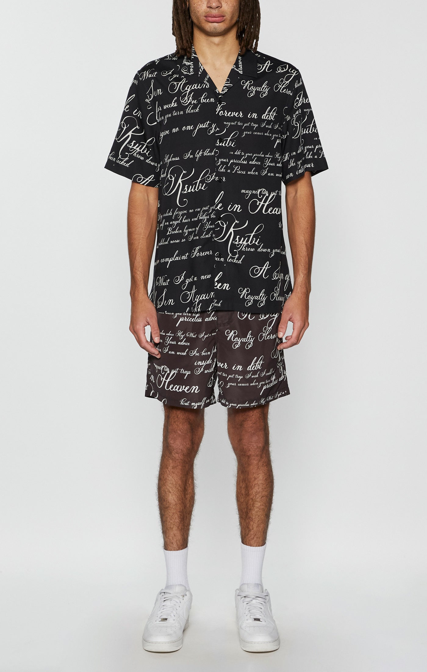 Mens Kursed Resort Ss Shirt Black Shirts