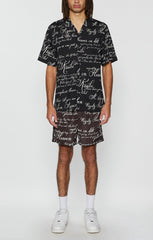 Mens Kursed Resort Ss Shirt Black Shirts