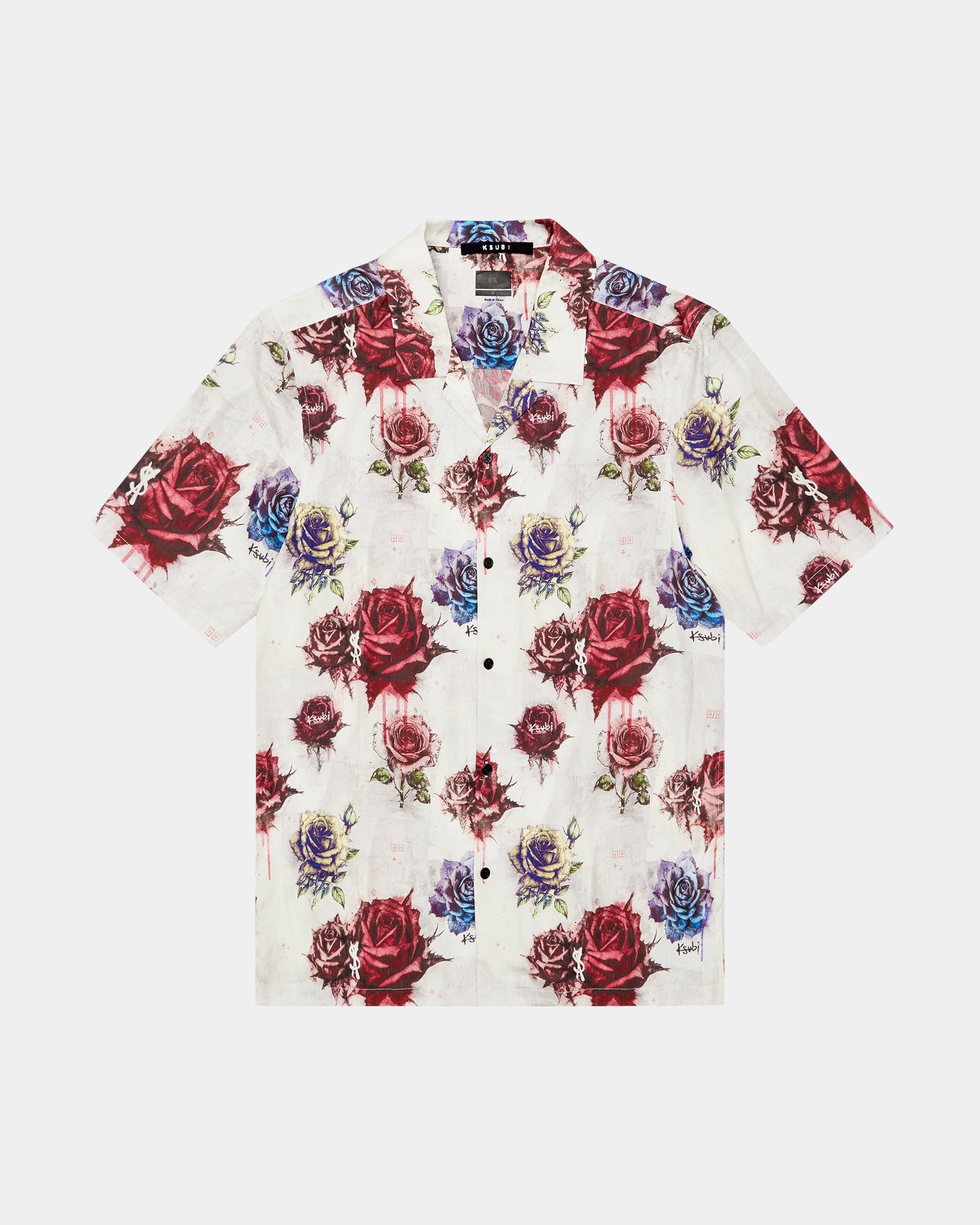 Graff Rose Resort Short Sleeve Mens Shirt - Multi Print