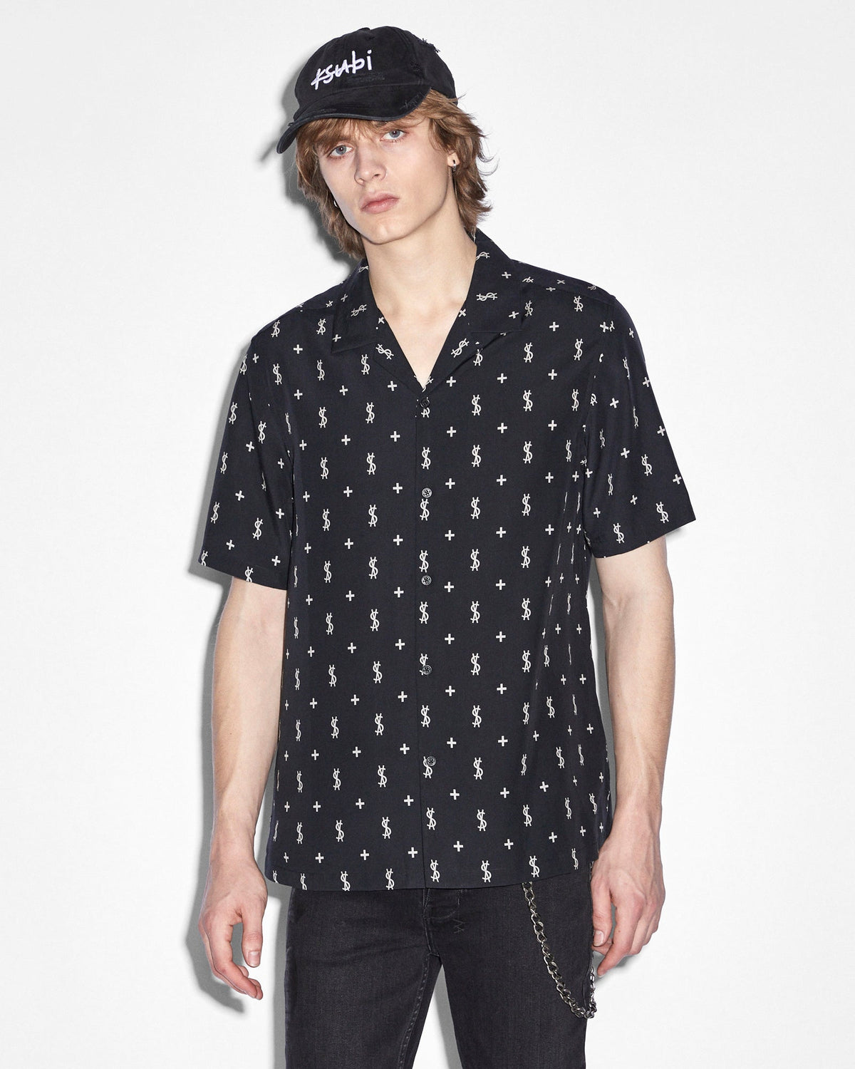 Allstar Printed Resort Short Sleeve Shirt - Black