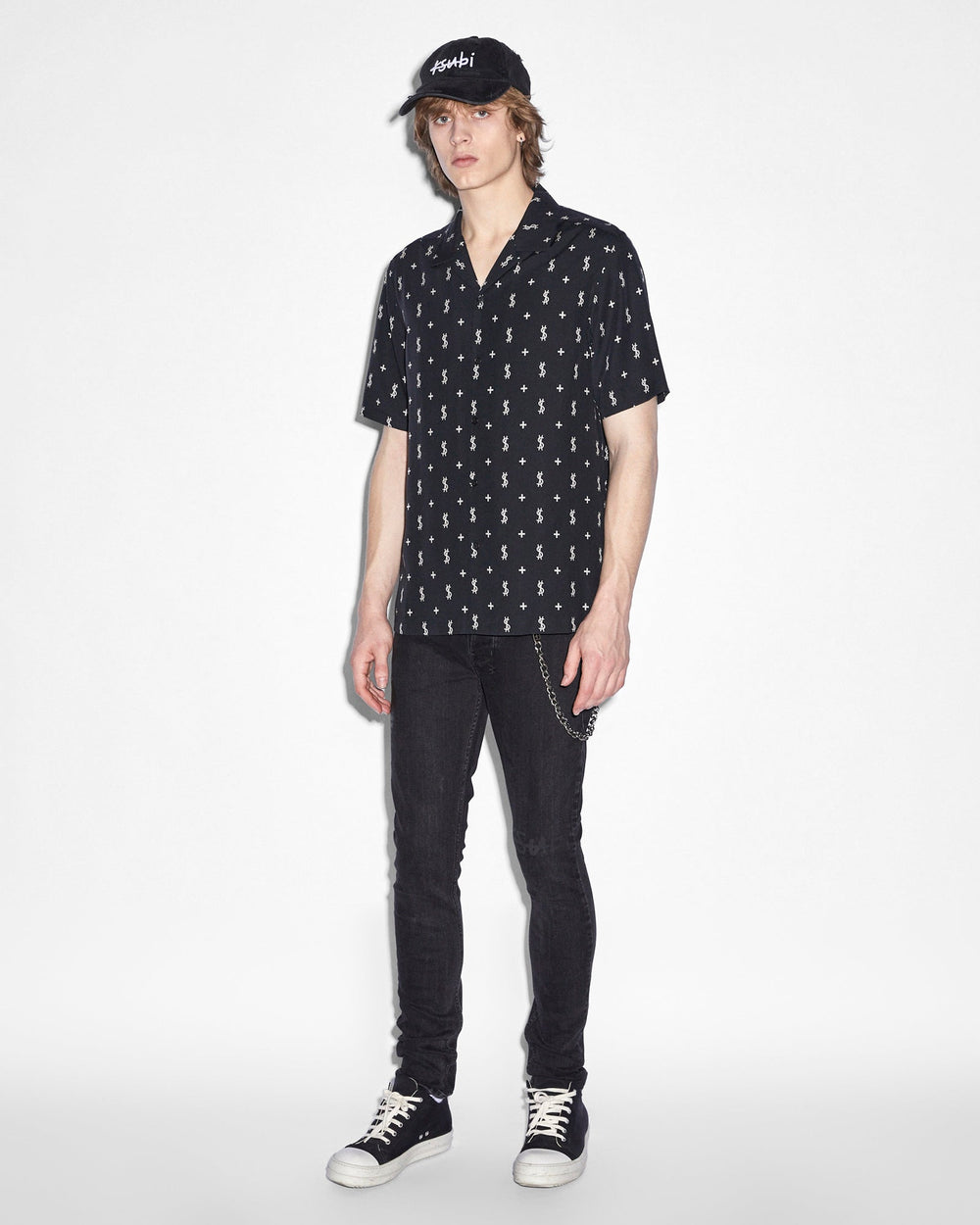 Allstar Printed Resort Short Sleeve Shirt - Black