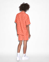Allstar Resort Short Sleeve Button Up Shirt - Orange