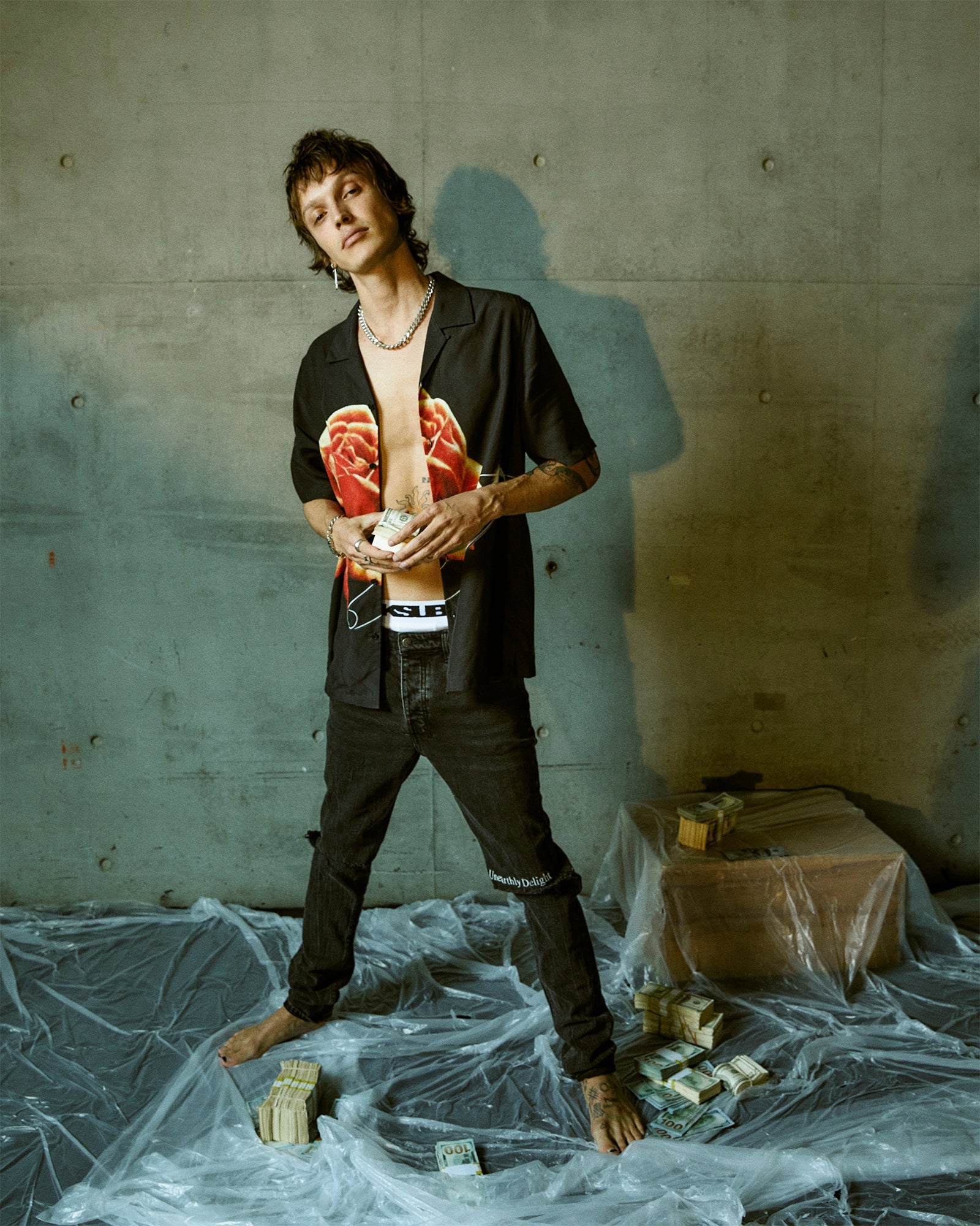 Buy Rose Garden Resort Ss Shirt Black KSUBI