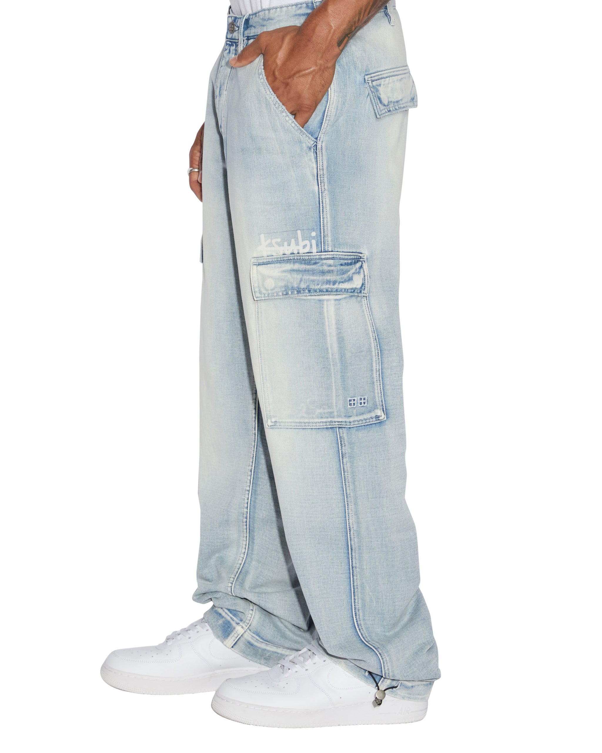Riot Cargo Pants For Men - Blue Ice