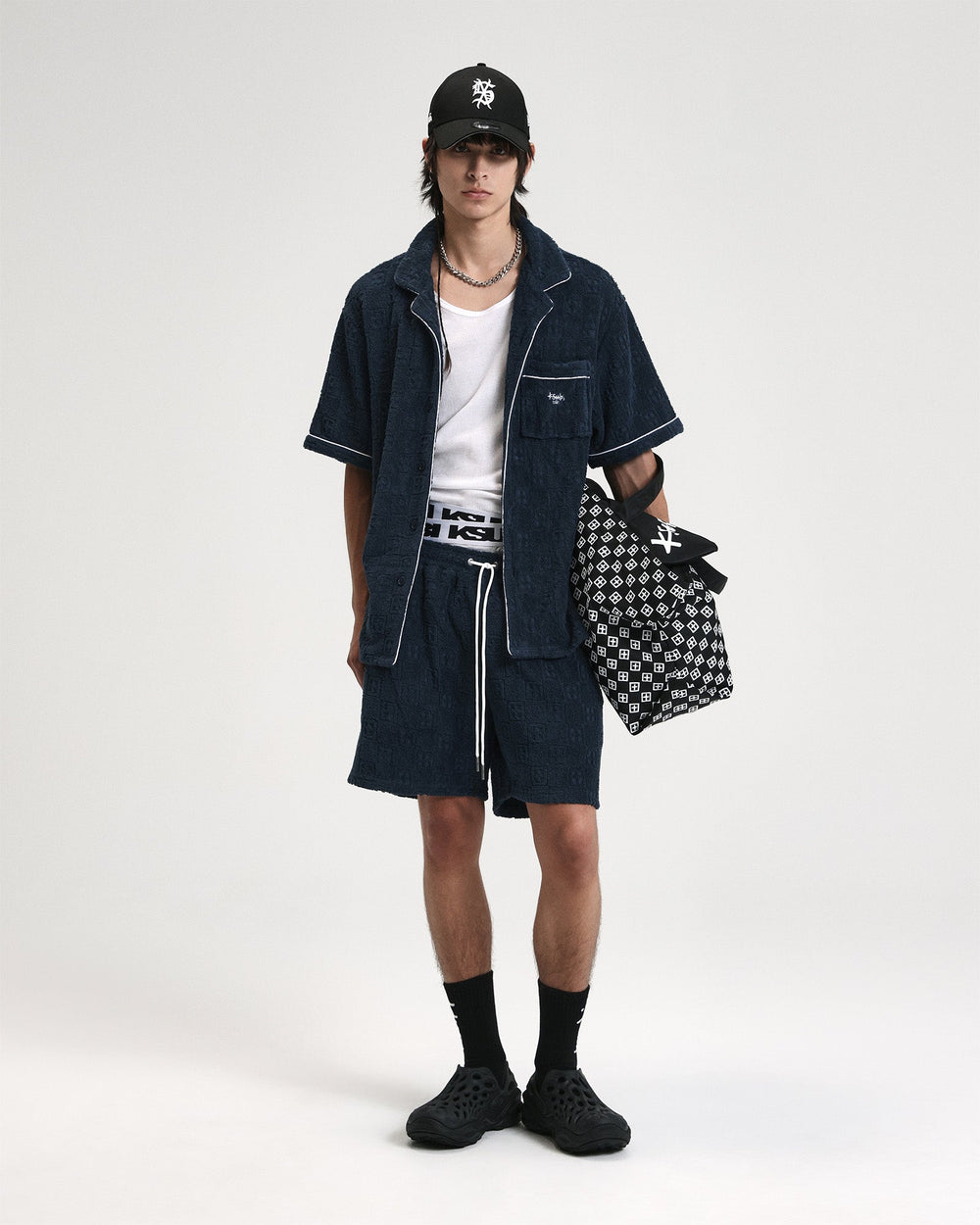 Mens Lounge Short Navy Walkshorts