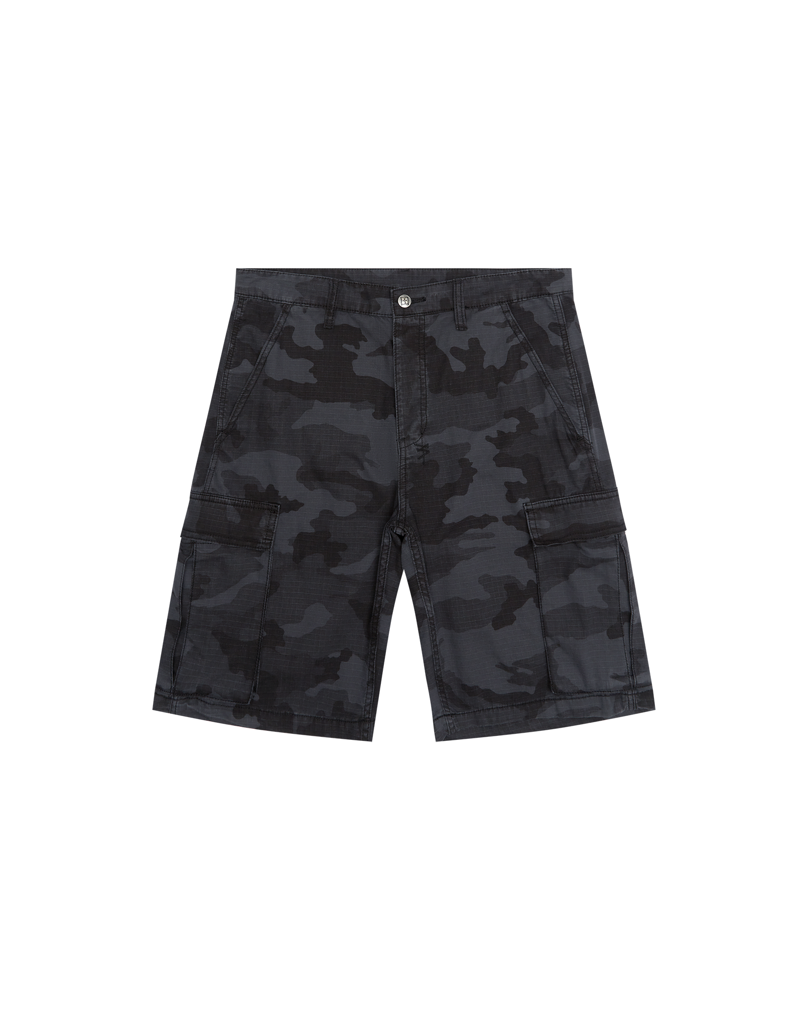 Fugitive Cargo Short Black Camo Relaxed Fit - Dark Wash