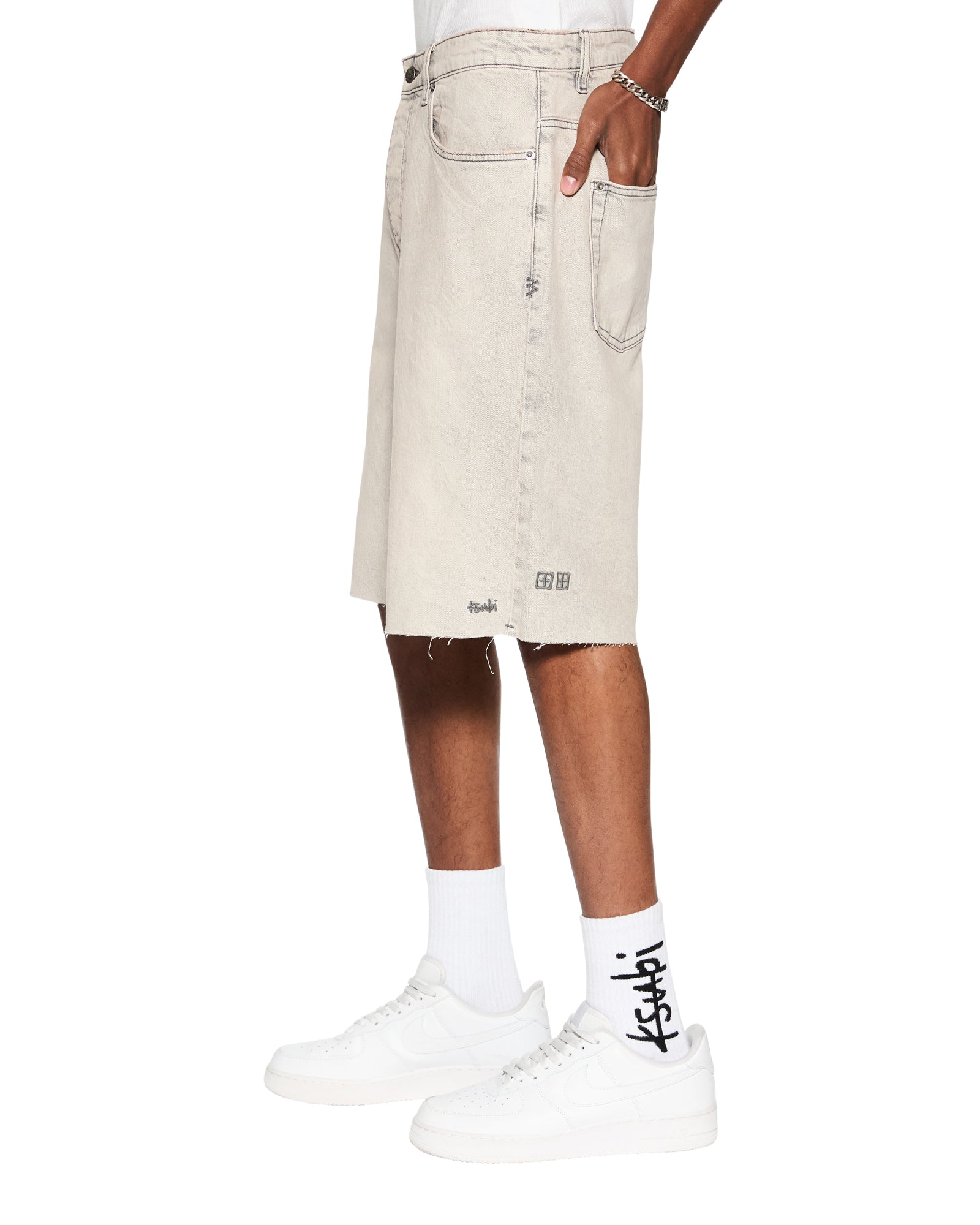 Maxx Short Pluto Wide Leg Fit - Stone Grey