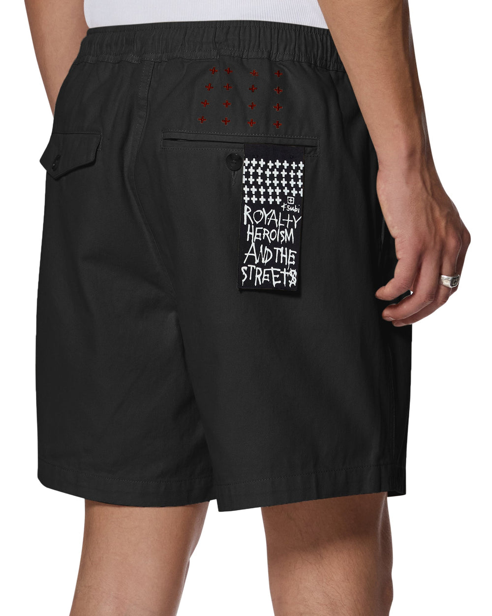 Mens Rugger Short Black Walkshorts