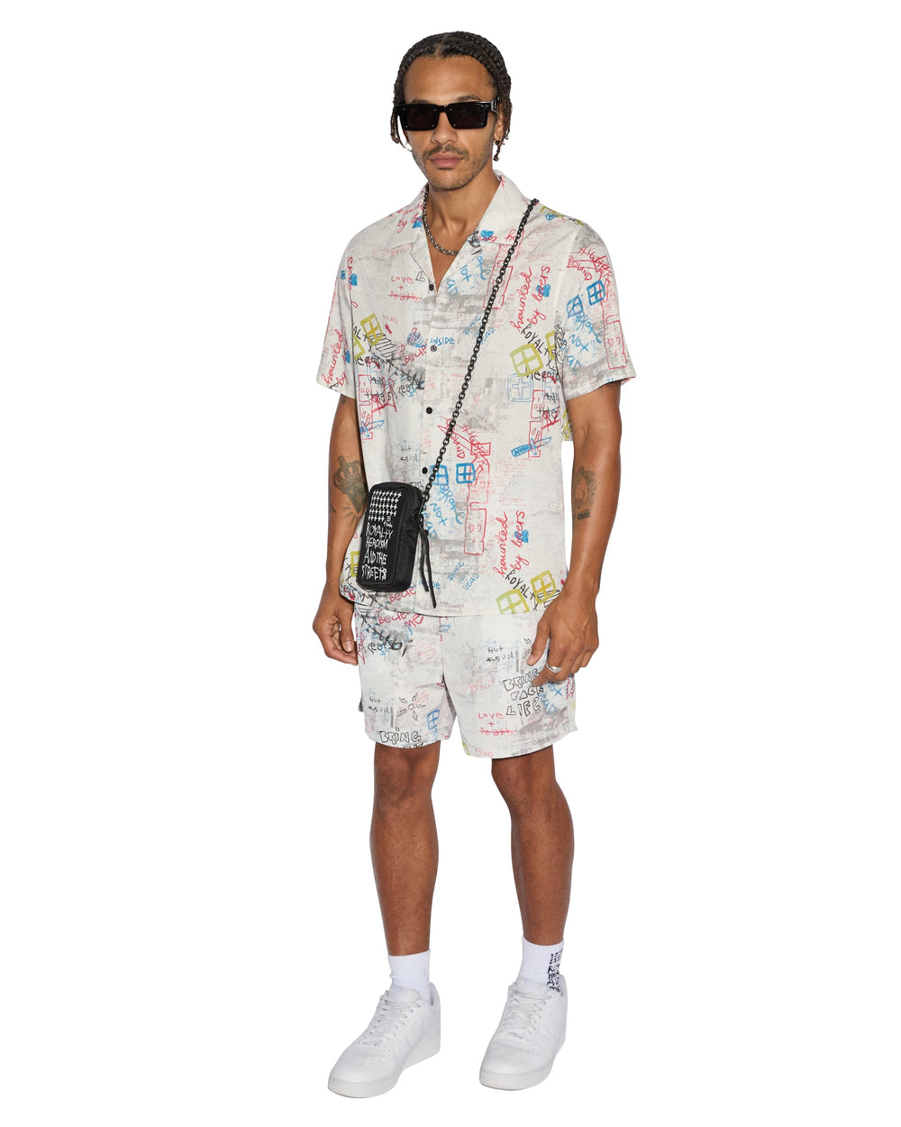 Skrawler Mens Board Short - White