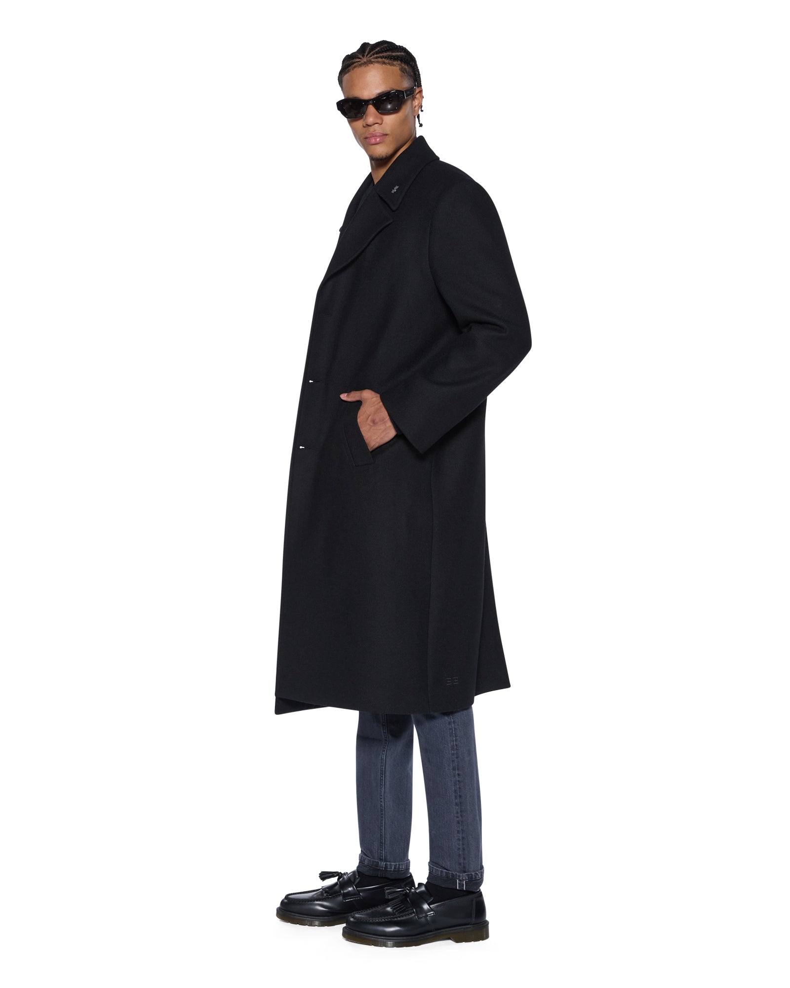 Mens Redemption Wool Coat Black Jackets