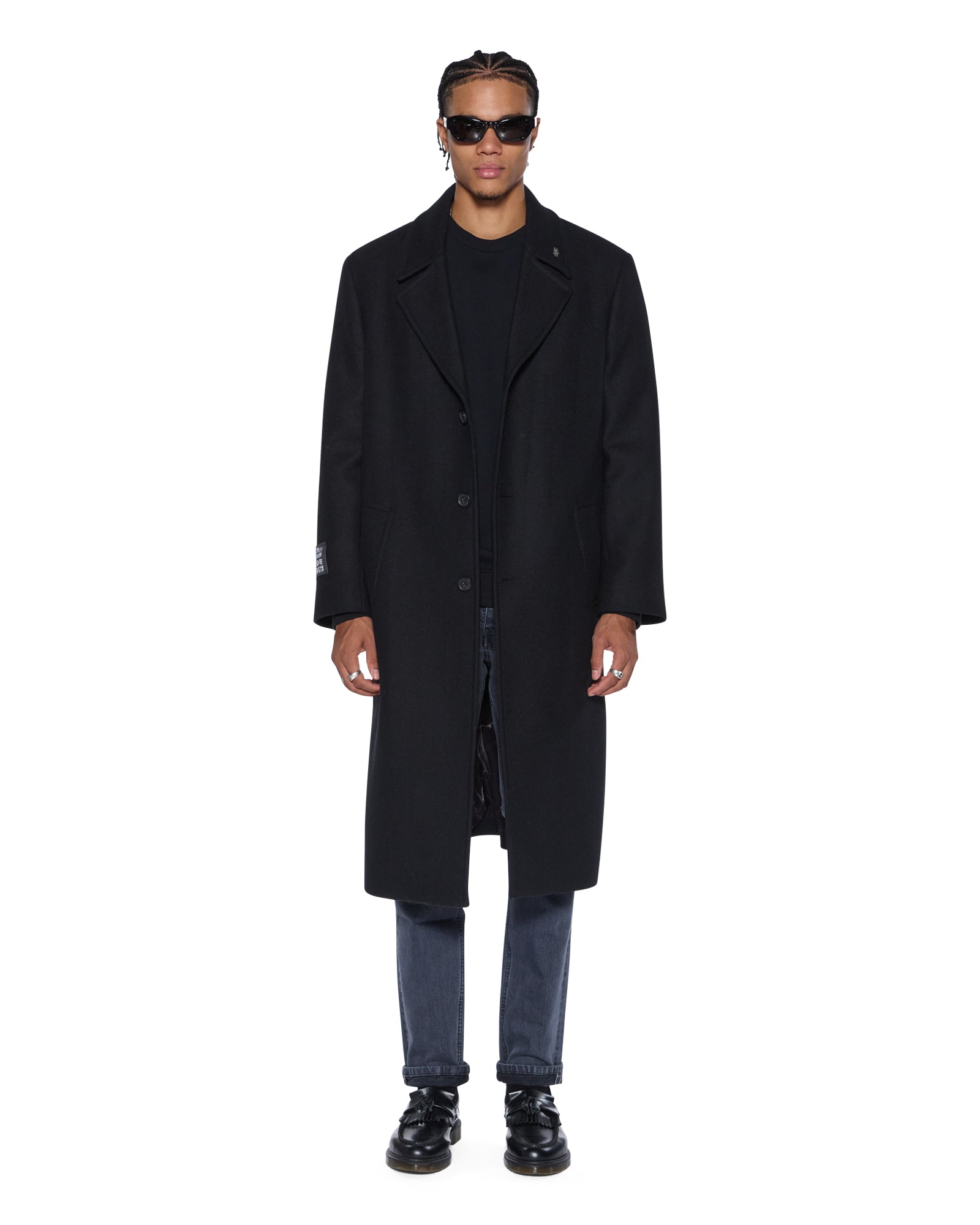 Mens Redemption Wool Coat Black Jackets