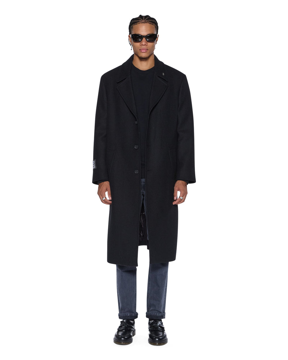 Mens Redemption Wool Coat Black Jackets