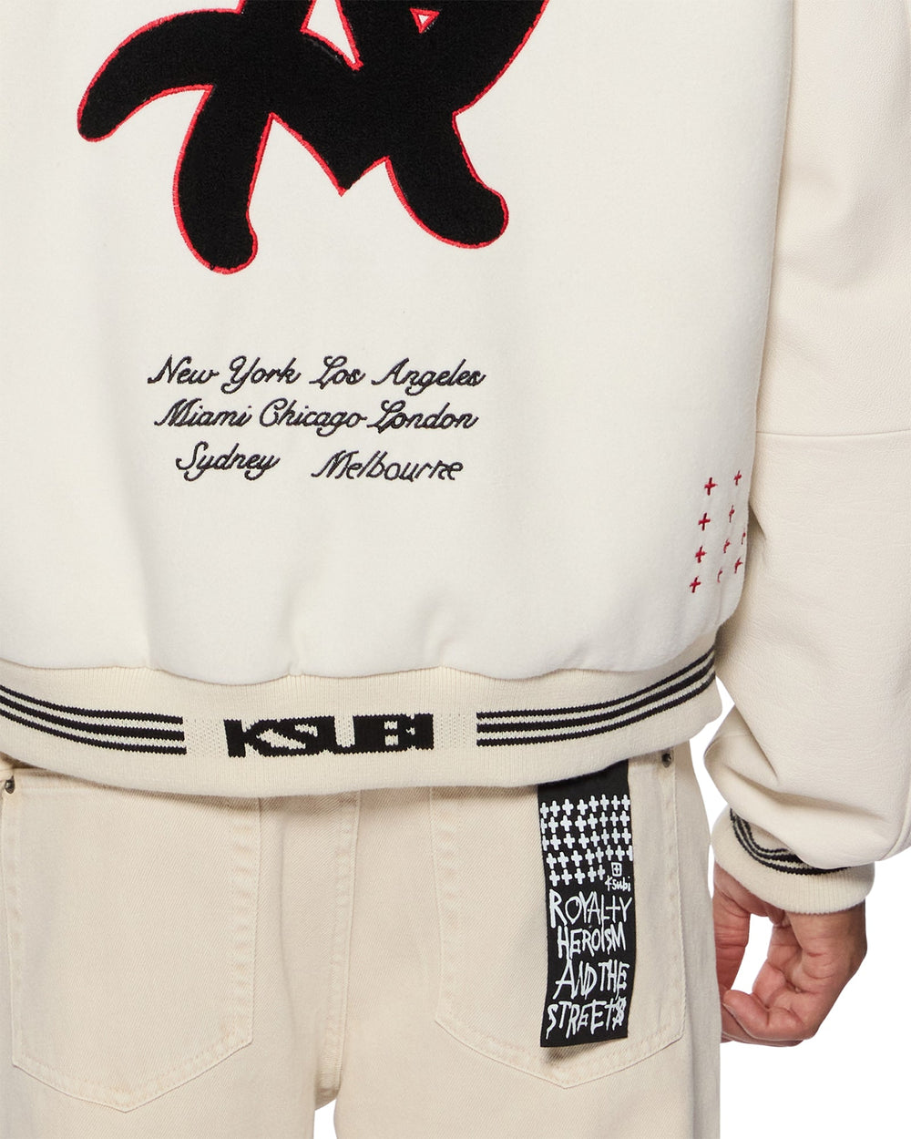 Mens Playoff Varsity Jacket Ecru Jackets