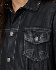 Mens Ksubi X Alice Hollywood Oh G Jacket Black Wax Jackets