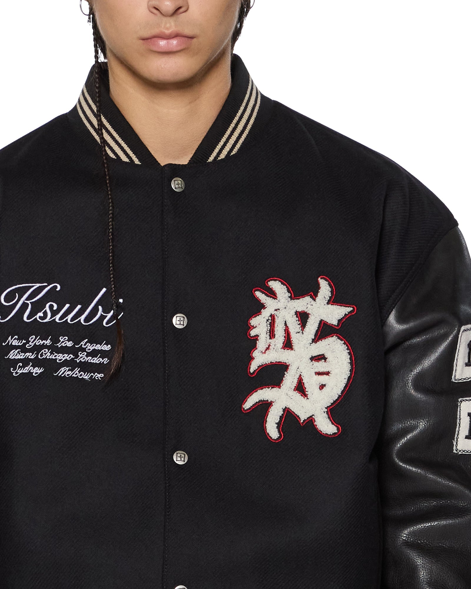 Mens Playoff Varsity Jacket Black Jackets